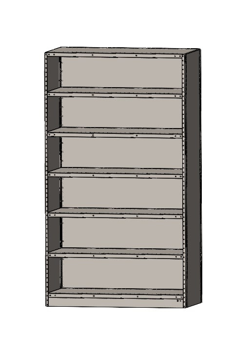 industrial metal shelving unit