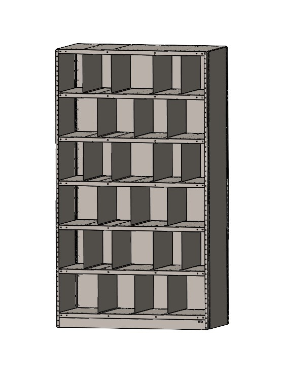 industrial metal shelving unit