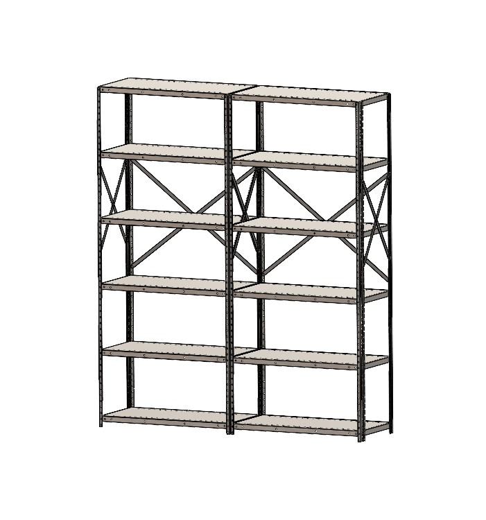industrial metal shelving unit