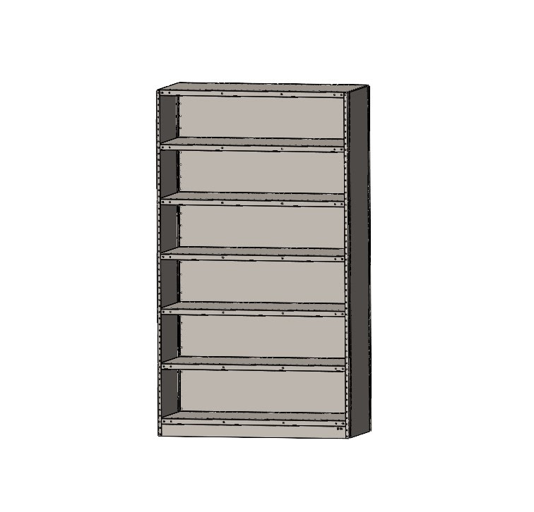 industrial metal shelving unit