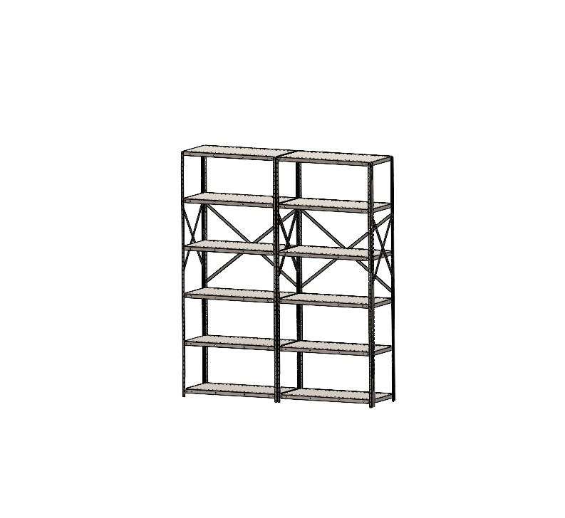 industrial metal shelving unit